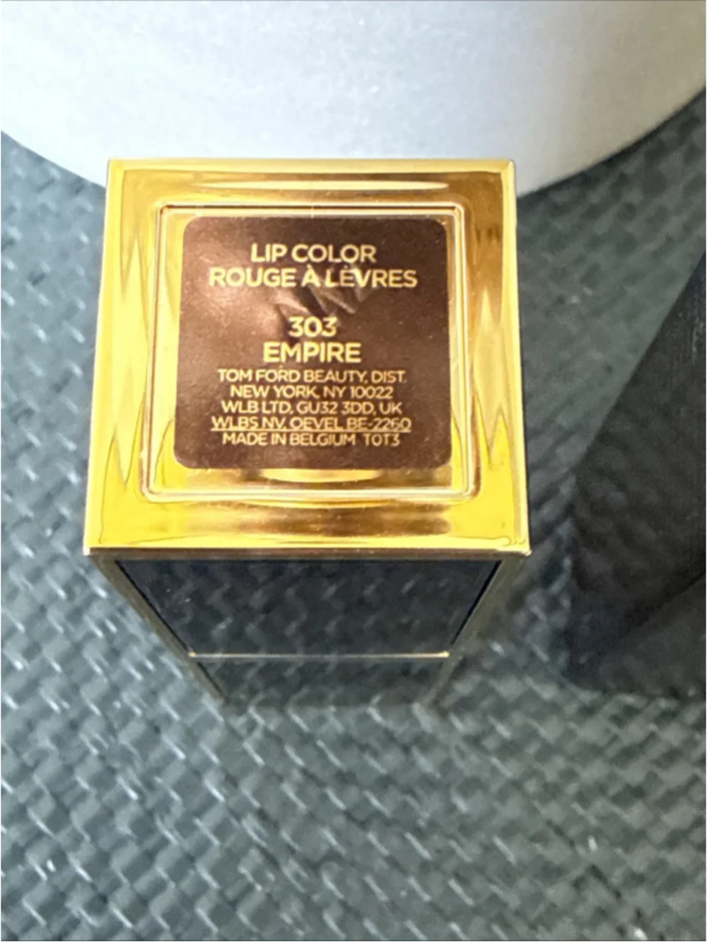 Tom Ford Lip Color 303 EMPIRE Lipstick Full Size 0.10 oz. NIB Lux Deep Red Color